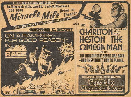 Miracle Mile Drive-In Theatre - Old Ad